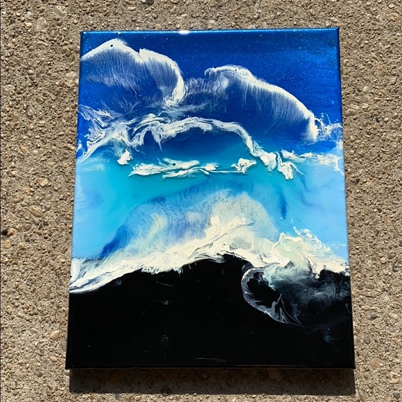 Original Resin Ocean Art Painting - Picture 5 of 5